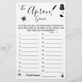 Das Spiel der Schürze | Pen & Inkwell Duschkarte Flyer (Vorne)