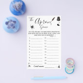 Das Spiel der Schürze | Pen & Inkwell Duschkarte Flyer (Einzeln)