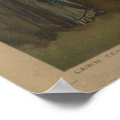 Das Spiel des Rasen-Tennis der Frauen aus dem 19.  Poster (Ecke)