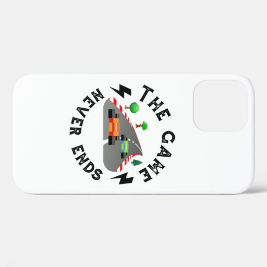 Das Spiel endet nie Case-Mate iPhone Hülle (Rückseite (Horizontal))