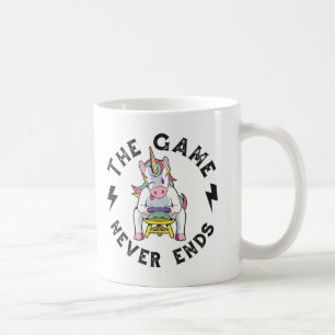 Das Spiel endet nie für Einhörner Kaffeetasse