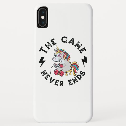 Das Spiel endet nie für Unicorns Case-Mate iPhone Hülle (Rückseite)