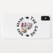 Das Spiel endet nie für Unicorns Case-Mate iPhone Hülle (Rückseite (Horizontal))