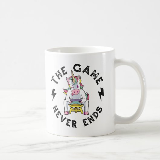 Das Spiel endet nie für Unicorns Kaffeetasse (Rechts)