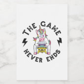 Das Spiel endet nie für Unicorns Lebensmitteletikett (Einzelnes Label)