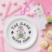 Das Spiel endet nie für Unicorns Pappteller (Party)
