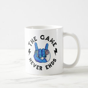 Das Spiel endet nie Kaffeetasse