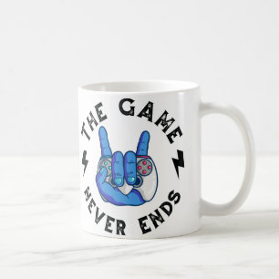 Das Spiel endet nie Kaffeetasse
