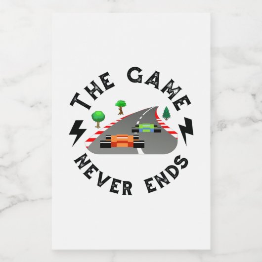 Das Spiel endet nie Lebensmitteletikett (Einzelnes Label)