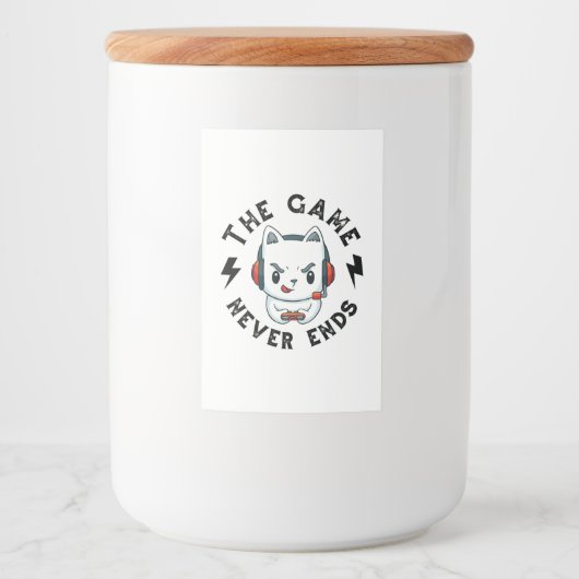 Das Spiel endet nie Lebensmitteletikett (Vorderseite)