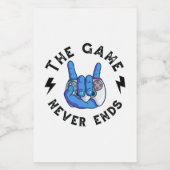 Das Spiel endet nie Lebensmitteletikett (Einzelnes Label)