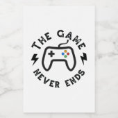 Das Spiel endet nie Lebensmitteletikett (Einzelnes Label)