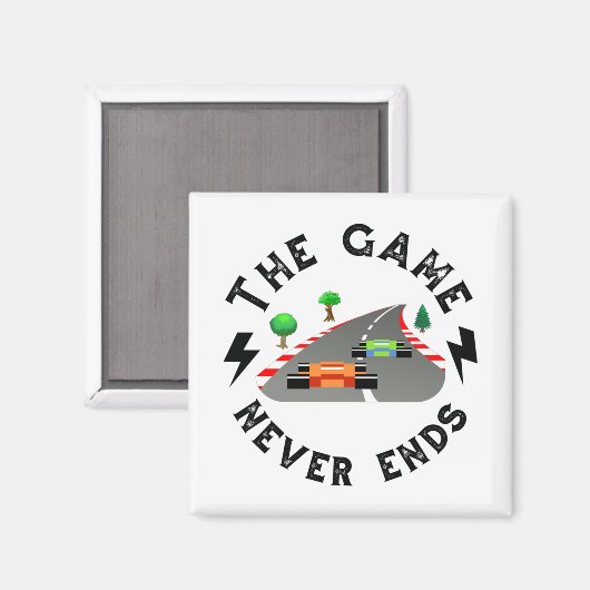 Das Spiel endet nie Magnet (Vorderseite/Rückseite)