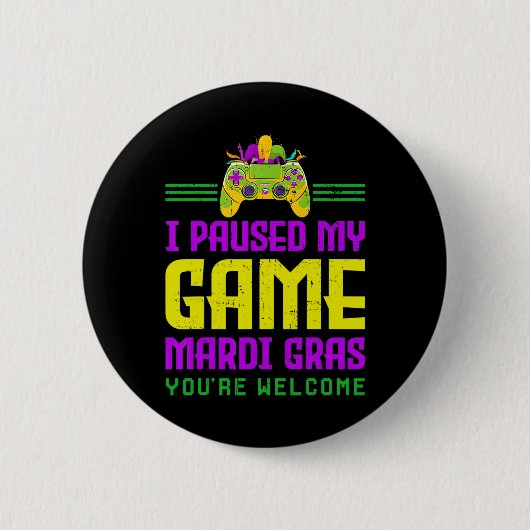 Das Spiel für Mardi Gras Video Game Control unterb Button (Vorderseite)