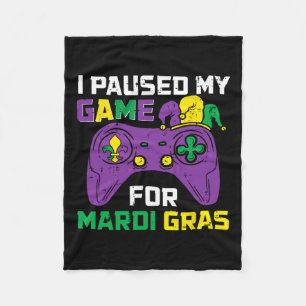Das Spiel für Mardi Gras Video Game Control unterb Fleecedecke