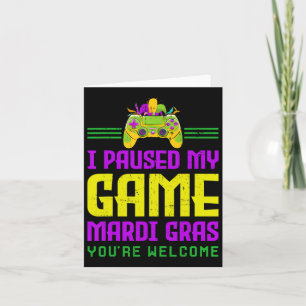 Das Spiel für Mardi Gras Video Game Control unterb Karte