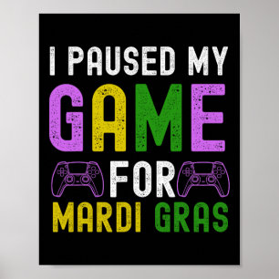 Das Spiel für Mardi Gras Video Game Mardi Gra gest Poster