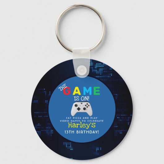 Das Spiel ist an! Benutzerdefiniertes Foto Videosp Schlüsselanhänger (Vorderseite)