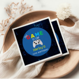 Das Spiel ist an! Benutzerdefiniertes Foto Videosp Serviette