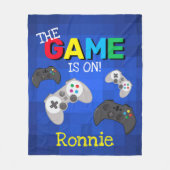 Das Spiel ist an! | Videospiel Fleecedecke (Vorderseite)