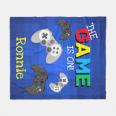 Das Spiel ist an! | Videospiel Fleecedecke (Vorderseite (Horizontal))