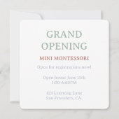 Das Spiel ist das Werk des Kindes Maria Montessori Einladung (Rückseite)