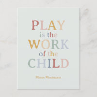 Das Spiel ist das Werk des Kindes Maria Montessori