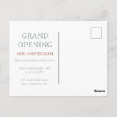 Das Spiel ist das Werk des Kindes Maria Montessori Postkarte (Rückseite)