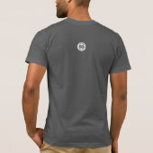 Das Spiel ist Geistlichrotes/Weiß auf Asphalt T-Shirt (Rückseite)