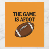 Das Spiel ist im Gange Weinetikett (Einzelnes Label)