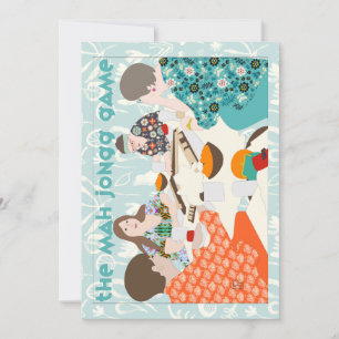 Das Spiel Mah Jongg Einladung