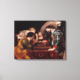 Das Spiel von Backgammon Leinwanddruck