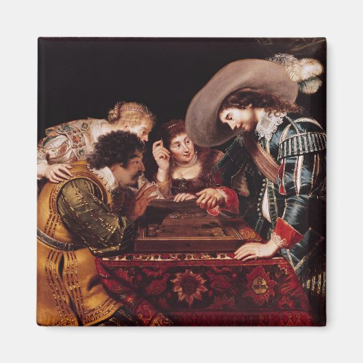 Das Spiel von Backgammon Magnet (Vorne)