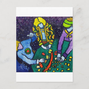 Das Spiel von Piliero Postkarte