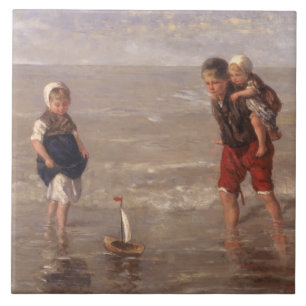 Das Spielzeug-Boot Fliese