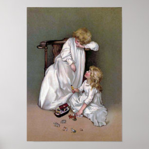 "Das Spielzeug weglegen" Vintag Poster