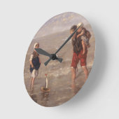 Das Spielzeugboot Runde Wanduhr (Winkel)