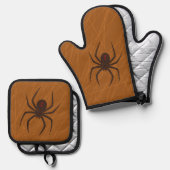 Das Spinnennetz Ofenhandschuh & Topflappen-Set (Vorderseite/Rückseite)