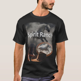 Das Spirit Ranch Stiefel Hut und Gürtel Cover Art T-Shirt