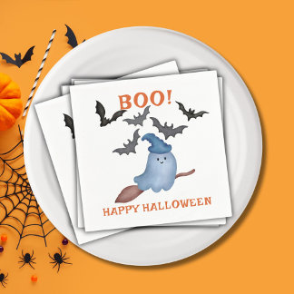 Das spöttische Halloween-Party des Bootsautors und Serviette