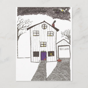 Das spöttische Haus Postkarte