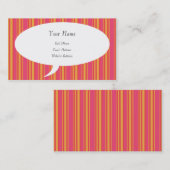 Das Sprechen über mich Striped Visitenkarte (Vorne/Hinten)