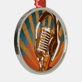 Das sprechenmikrofon silbernes ornament (Rechts)