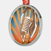 Das sprechenmikrofon silbernes ornament (Links)