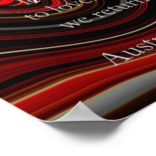 Das Sprichwort der Aborigine-Träume Poster (Ecke)