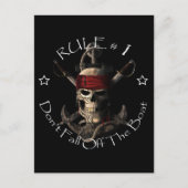 Das Sprichwort der "Funny Pirate" fällt nicht vom Postkarte (Vorderseite)