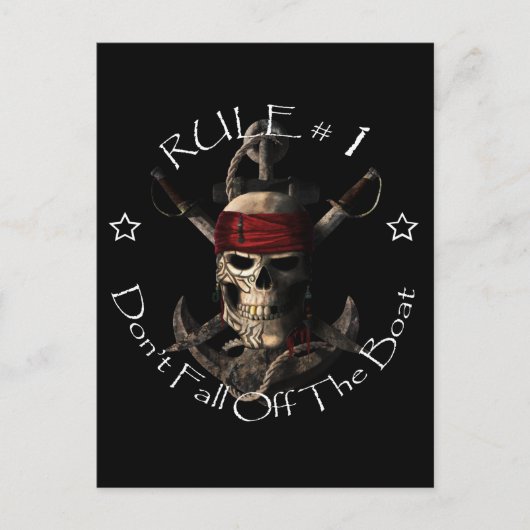 Das Sprichwort der "Funny Pirate" fällt nicht vom Postkarte (Vorderseite)