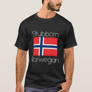 Das Sprichwort "Norwegische Kultur" mit Fahne T-Shirt