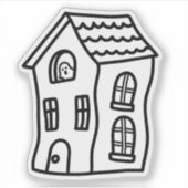 Das Spuk Hausdoodle Aufkleber (Vorderseite)