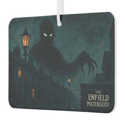 Das Spuk paranormale Auto mit einem **Enfield Polt Autolufterfrischer (Links)
